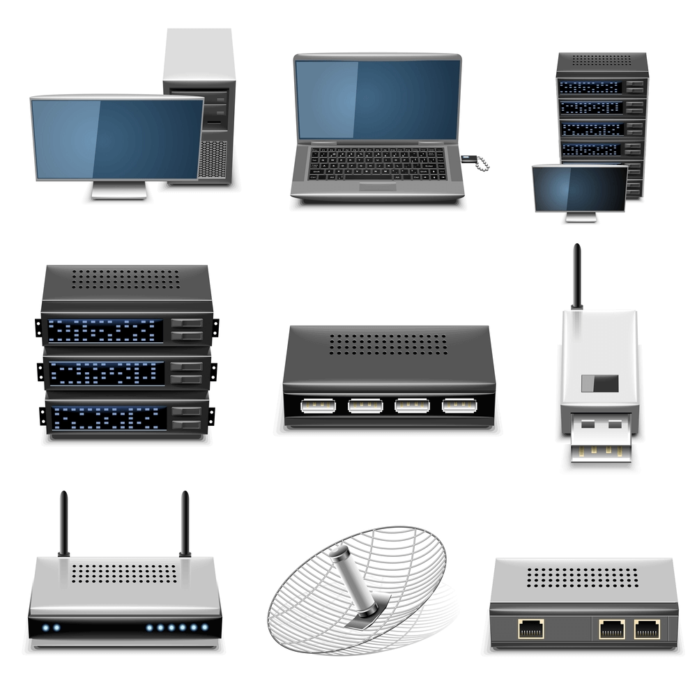 Servers, Desktops, laptops, all in one printers